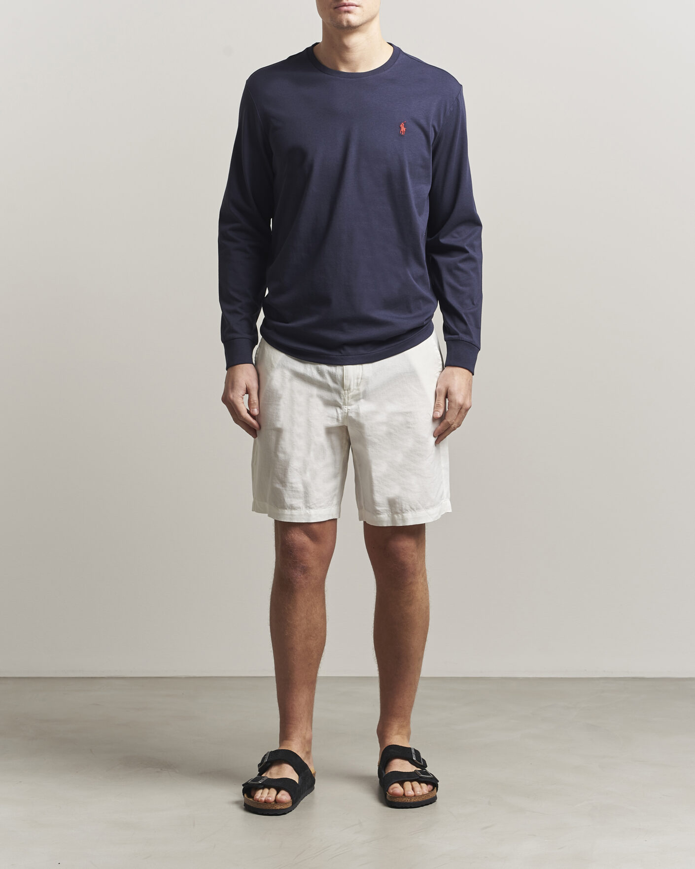 Herre | T-Shirts | Polo Ralph Lauren | Custom Slim Fit Long Sleeve Tee Ink