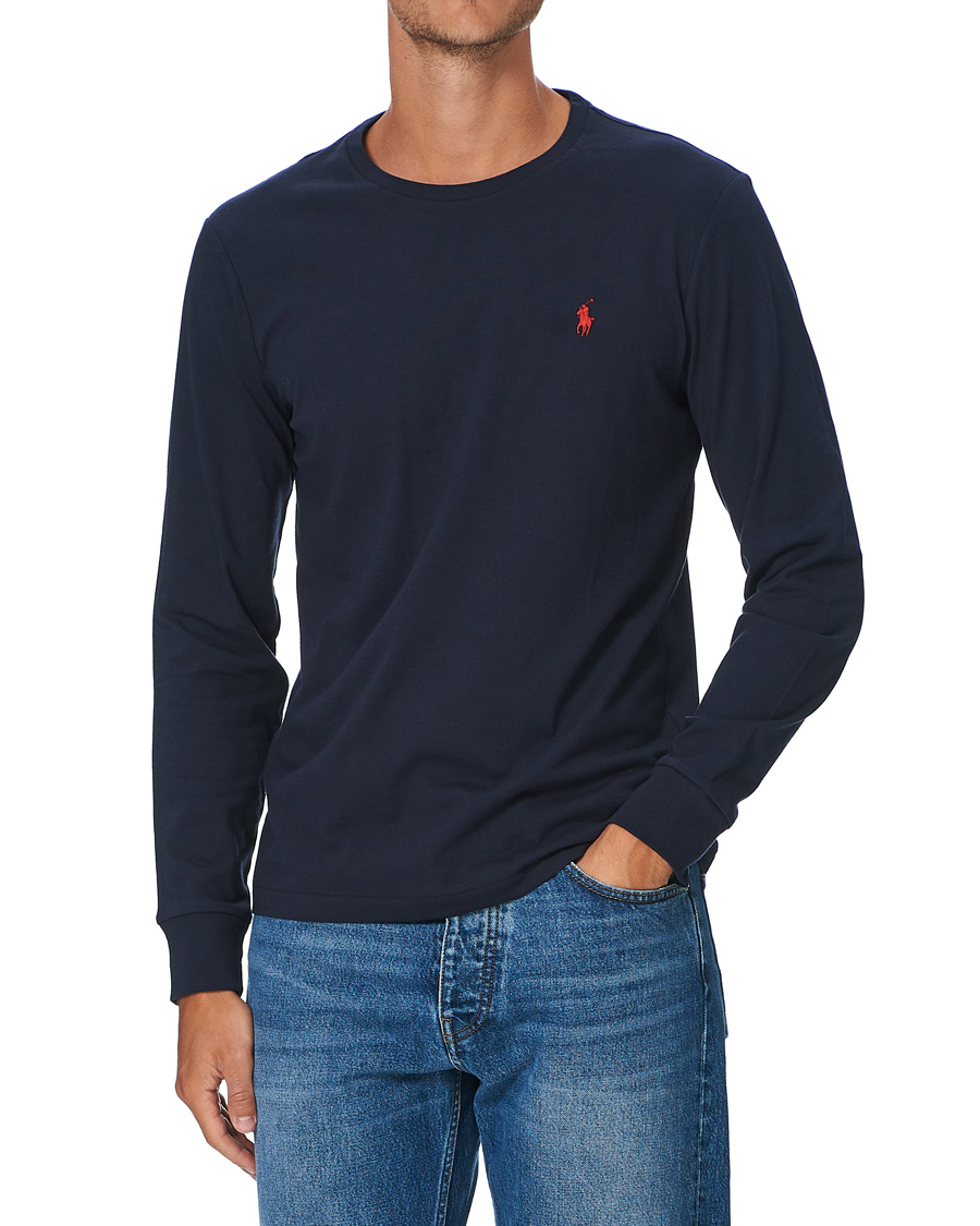 Herre | T-Shirts | Polo Ralph Lauren | Custom Slim Fit Long Sleeve Tee Ink