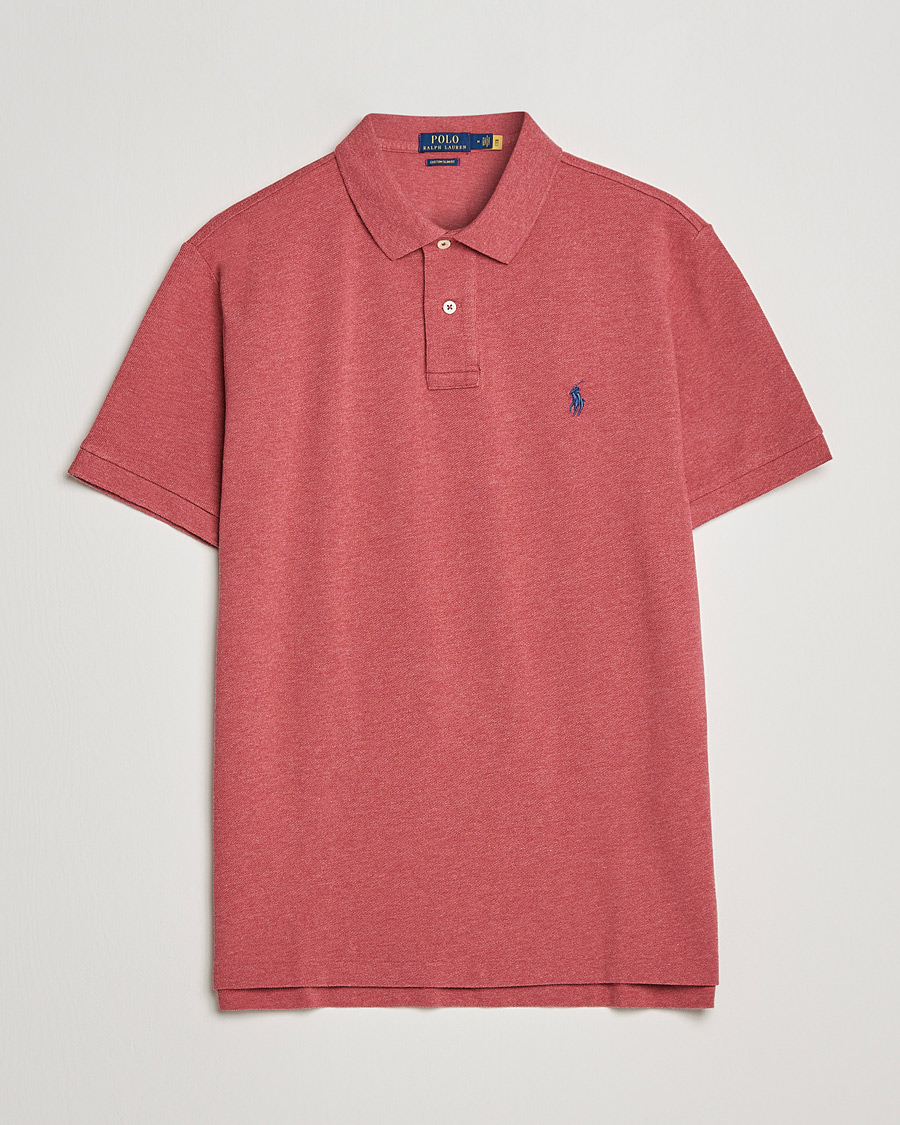 Herre | Polotrøjer | Polo Ralph Lauren | Custom Slim Fit Polo Venetian Red Heather