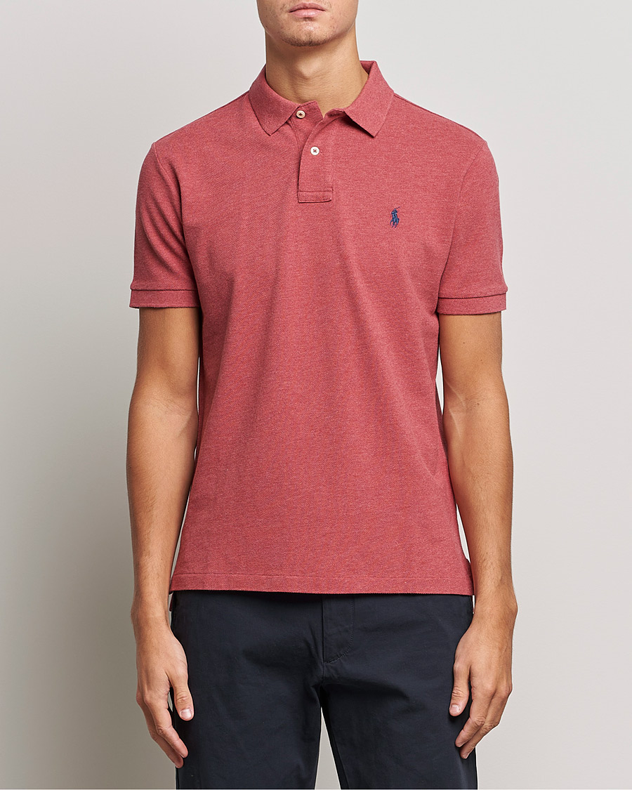 Herre | Polotrøjer | Polo Ralph Lauren | Custom Slim Fit Polo Venetian Red Heather