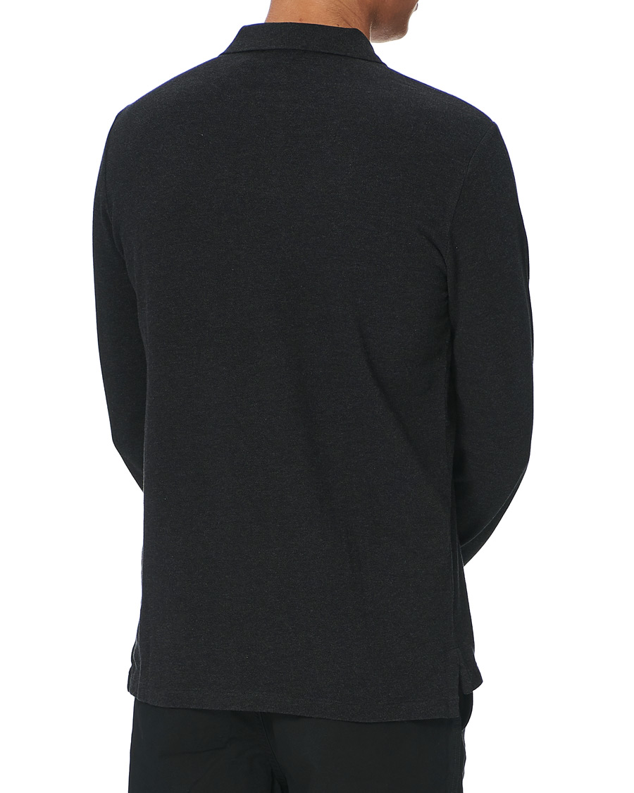 Herre | Trøjer | Polo Ralph Lauren | Custom Slim Fit Long Sleeve Polo Black Marl Heather