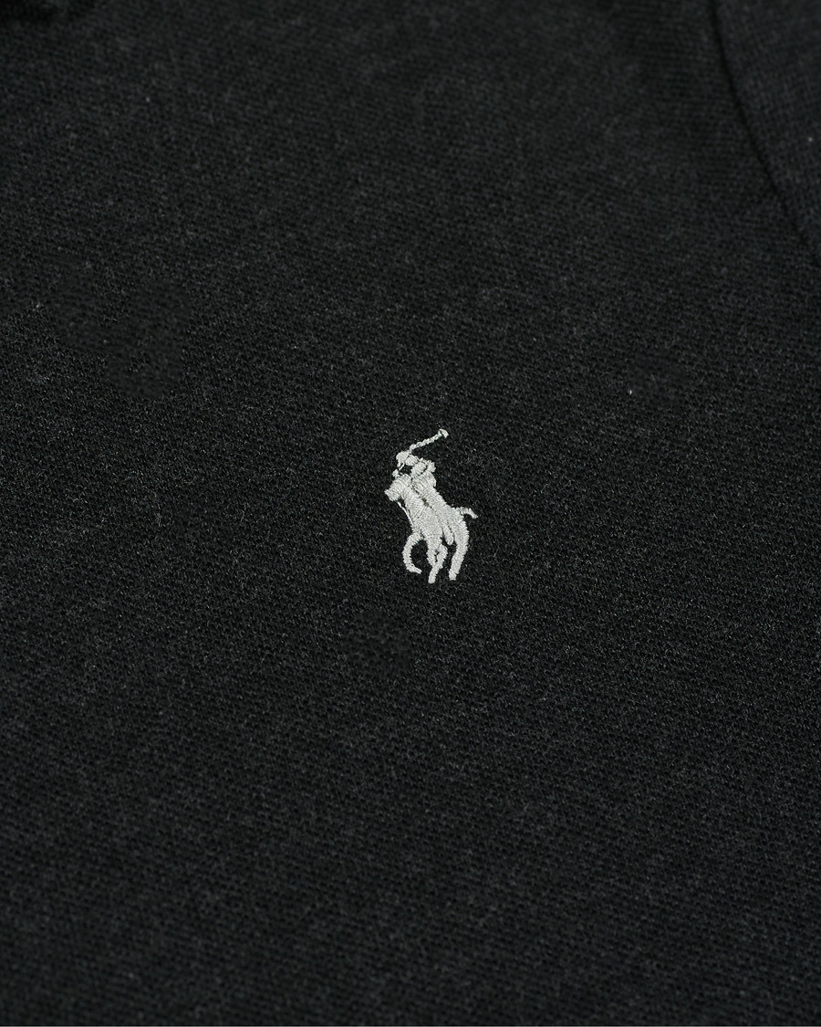 Herre | Trøjer | Polo Ralph Lauren | Custom Slim Fit Long Sleeve Polo Black Marl Heather