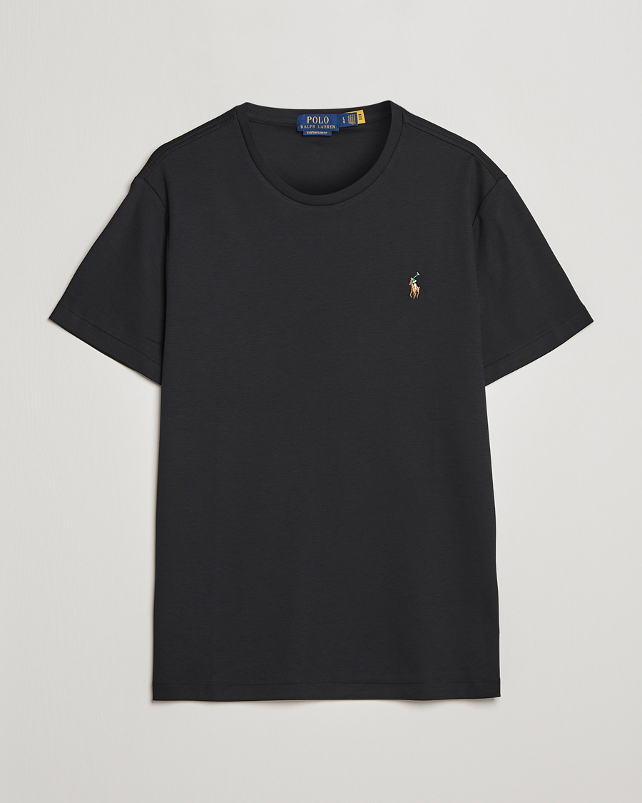 Herre | Sorte t-shirts | Polo Ralph Lauren | Luxury Pima Cotton Crew Neck T-Shirt Black