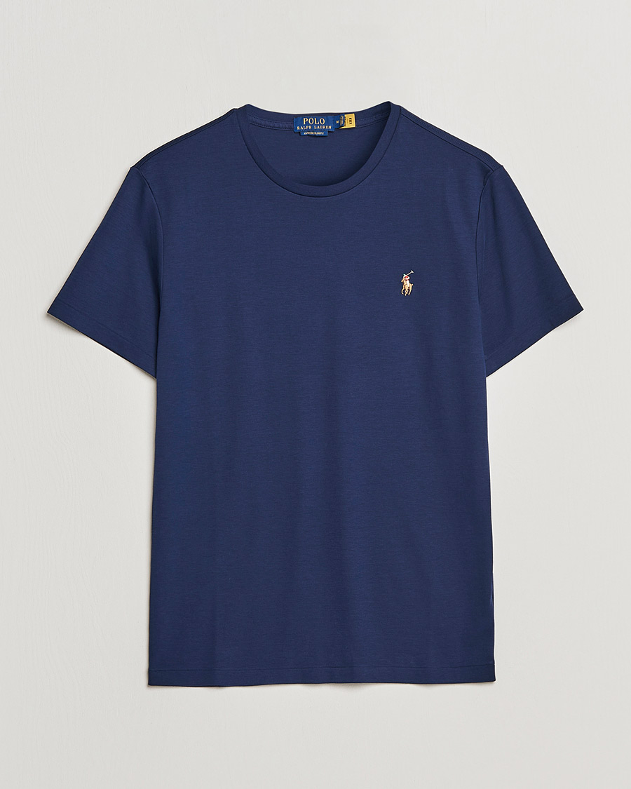 Herre |  | Polo Ralph Lauren | Luxury Pima Cotton Crew Neck T-Shirt Refined Navy