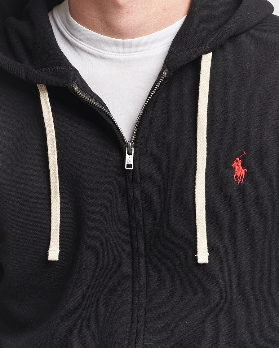 Herre | Trøjer | Polo Ralph Lauren | Fleece Full Zip Hoodie Polo Black