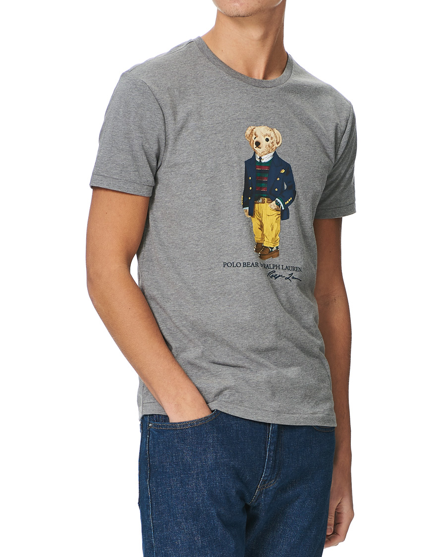 Herre | T-Shirts | Polo Ralph Lauren | Bear Crew Neck Tee Grey Heather