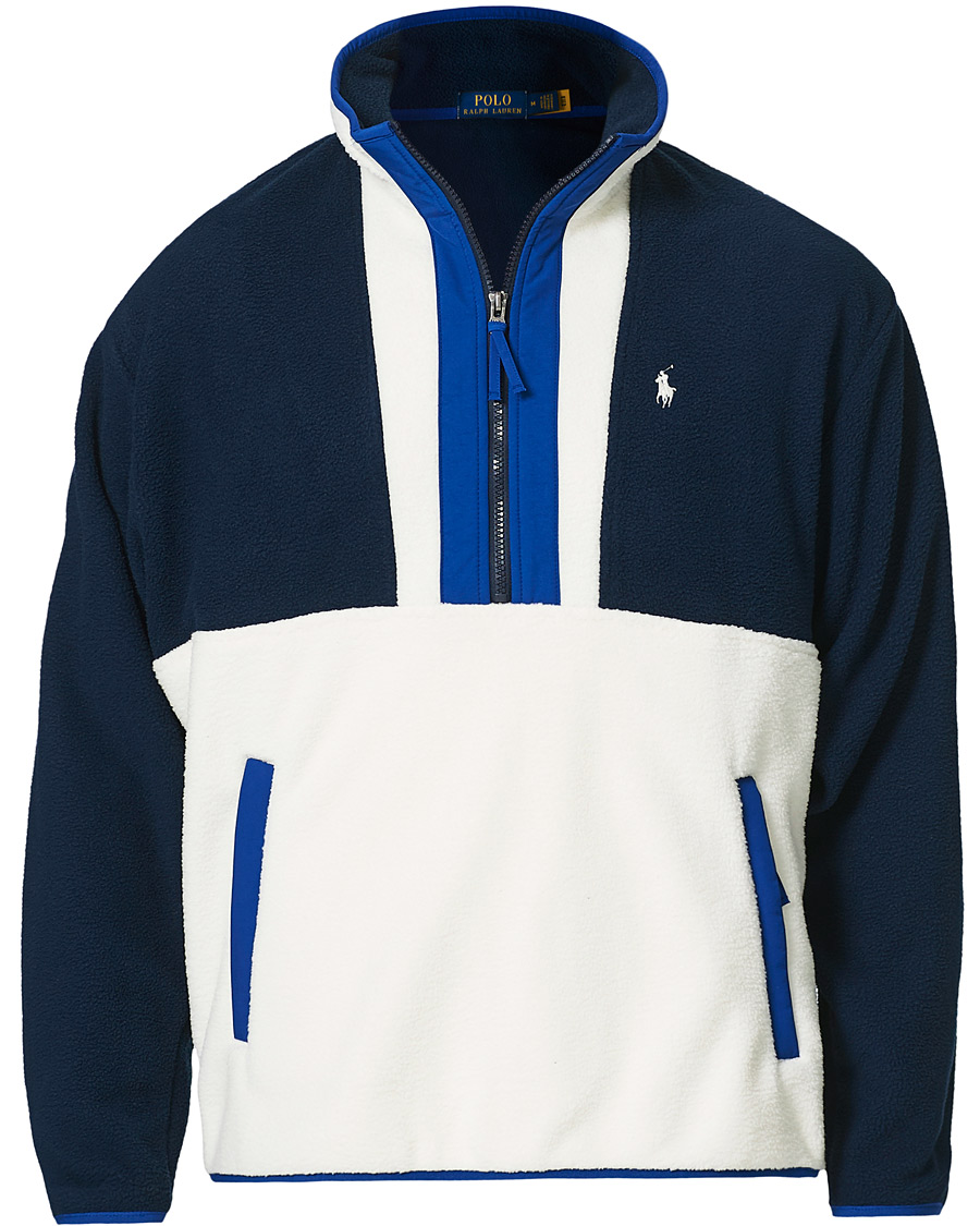 Herre | Trøjer | Polo Ralph Lauren | Vintage Poly Fleece Half Zip Sweater Navy/White