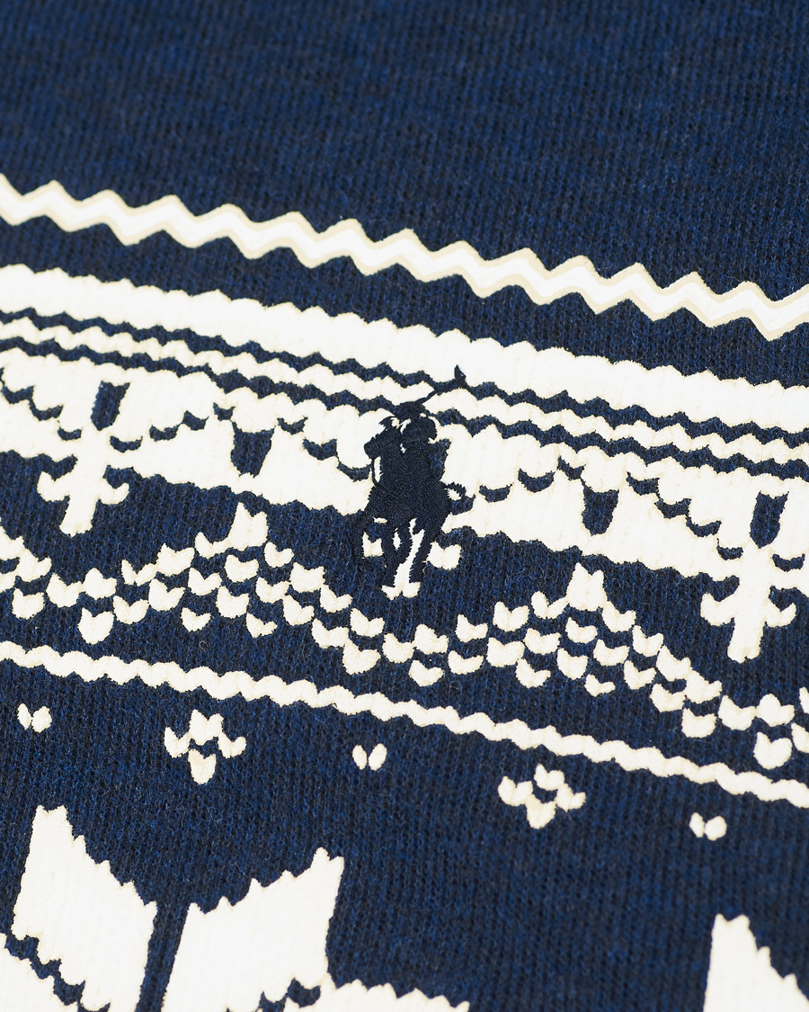 Herre | Trøjer | Polo Ralph Lauren | Winter Double Knit Half Zip Sweater Blue Heather