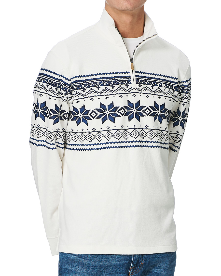 Herre | Trøjer | Polo Ralph Lauren | Winter Double Knit Half Zip Sweater Nevis White