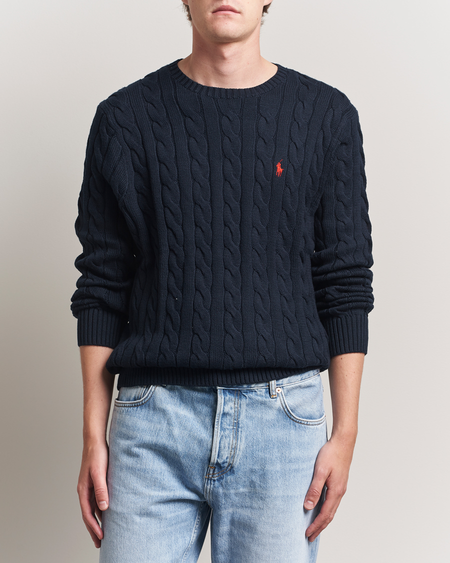 Herre | Trøjer | Polo Ralph Lauren | Cotton Cable Pullover Hunter Navy