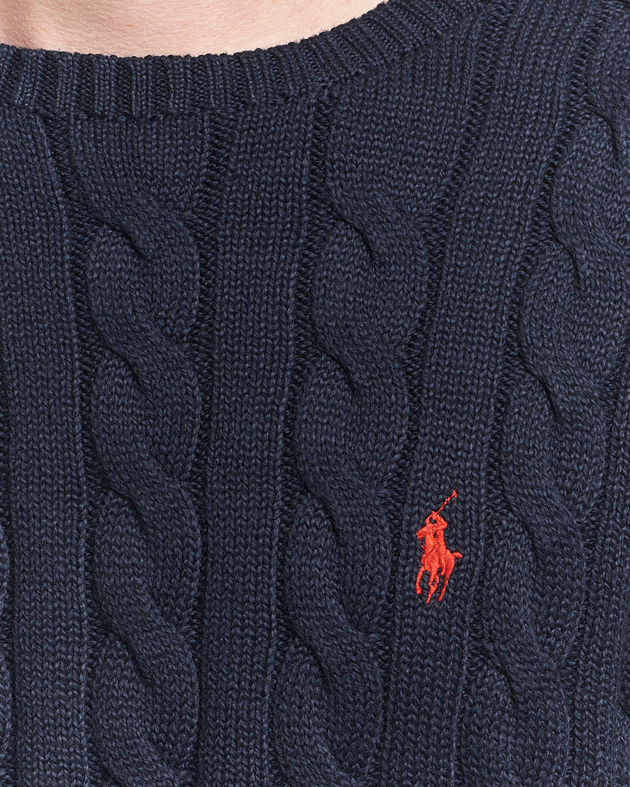 Herre | Trøjer | Polo Ralph Lauren | Cotton Cable Pullover Hunter Navy