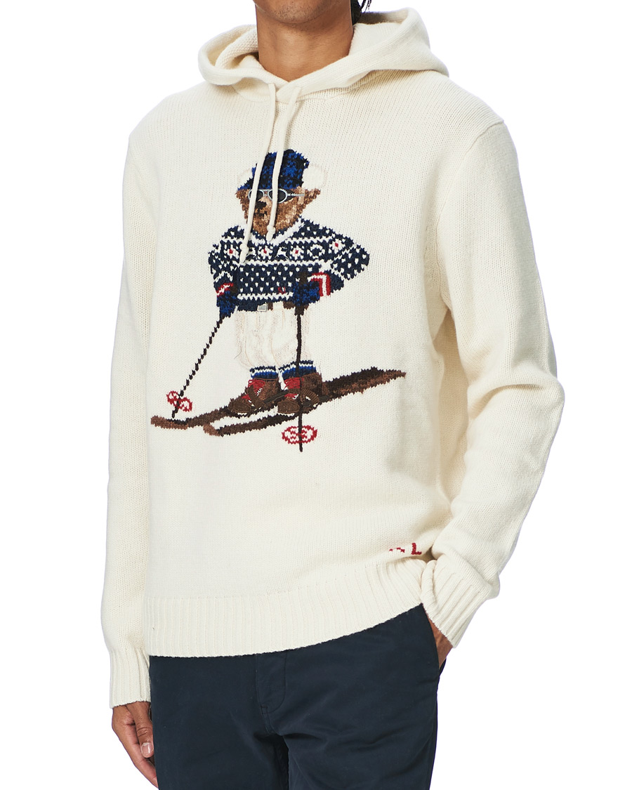 Herre | Trøjer | Polo Ralph Lauren | Ski Bear Knitted Hoodie Cream