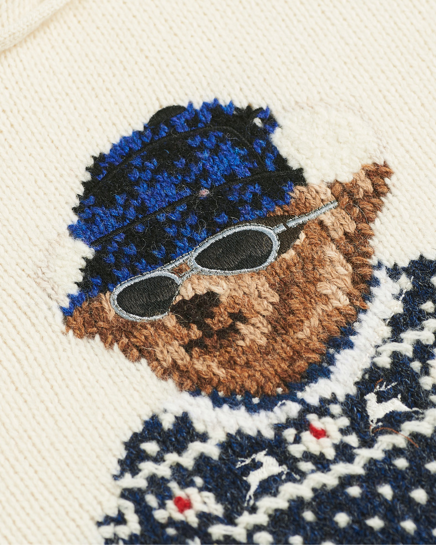Herre | Trøjer | Polo Ralph Lauren | Ski Bear Knitted Hoodie Cream