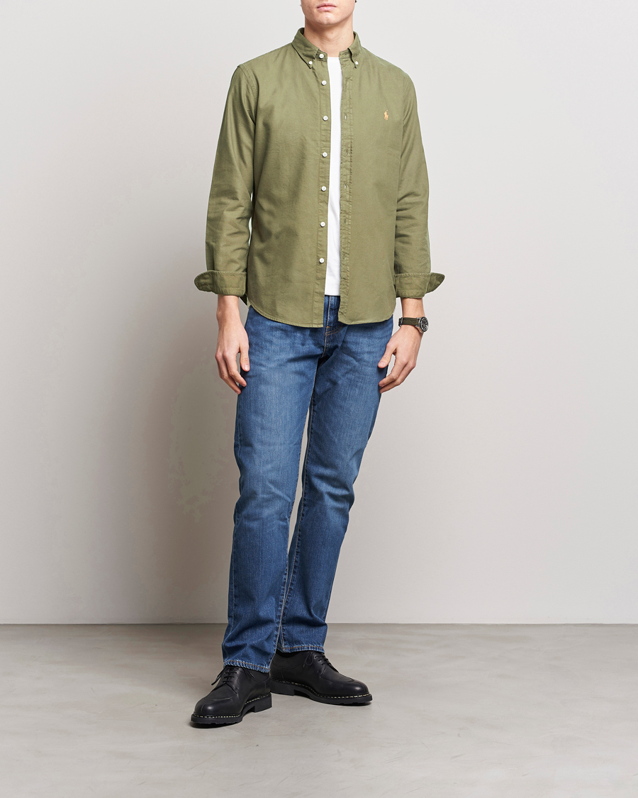 Herre | Skjorter | Polo Ralph Lauren | Slim Fit Garment Dyed Oxford Defender Green