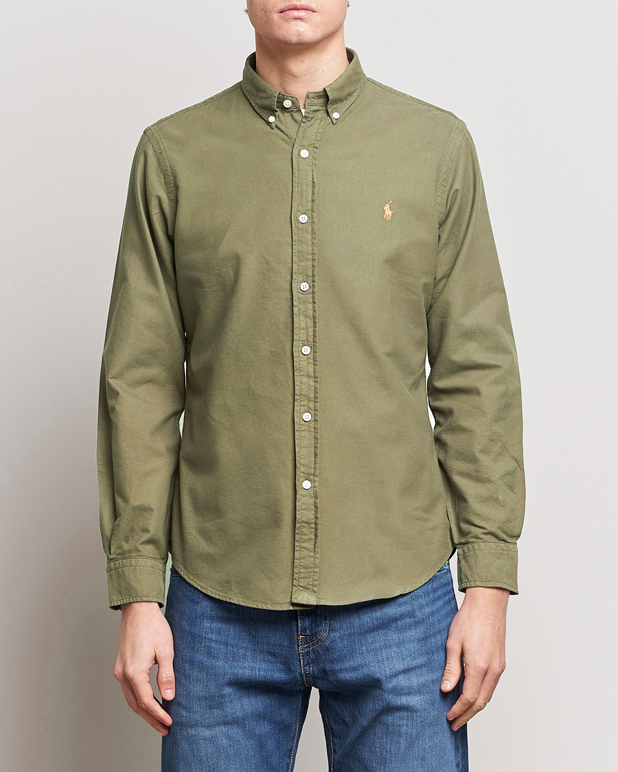 Herre | Oxfordskjorter | Polo Ralph Lauren | Slim Fit Garment Dyed Oxford Defender Green