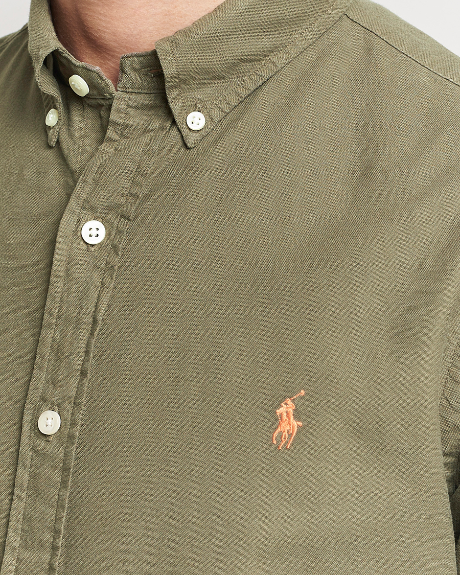 Herre | Skjorter | Polo Ralph Lauren | Slim Fit Garment Dyed Oxford Defender Green