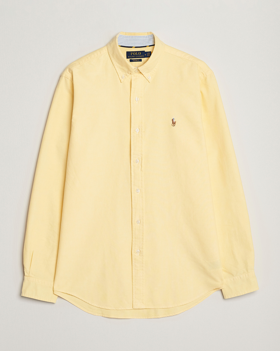 Herre | Skjorter | Polo Ralph Lauren | Custom Fit Oxford Button Down Shirt Yellow