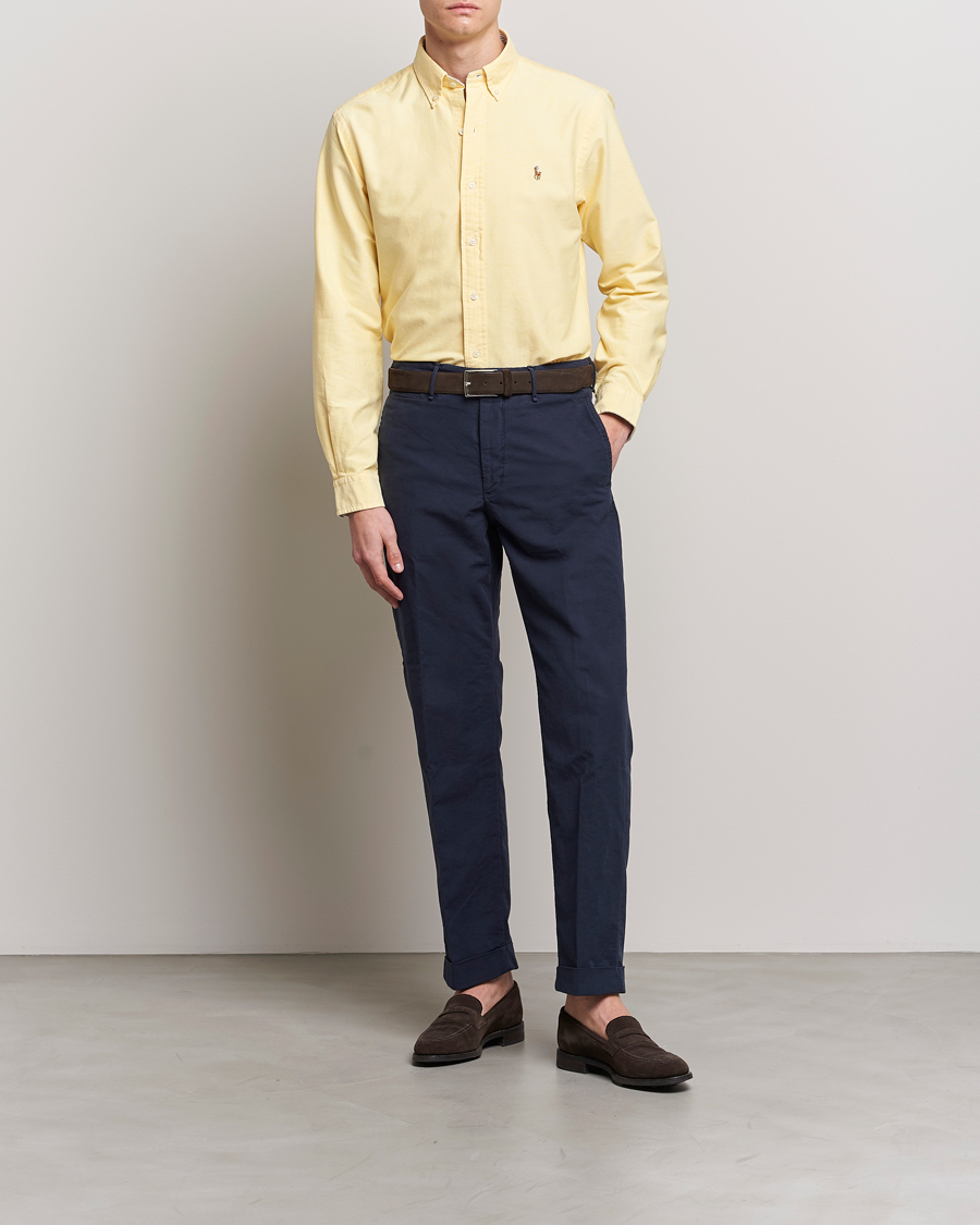 Herre | Skjorter | Polo Ralph Lauren | Custom Fit Oxford Button Down Shirt Yellow