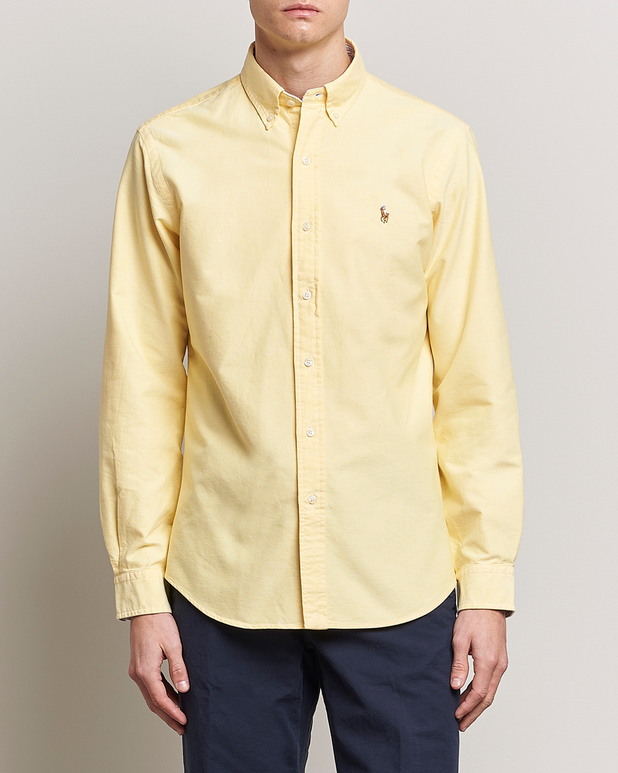 Herre | Skjorter | Polo Ralph Lauren | Custom Fit Oxford Button Down Shirt Yellow