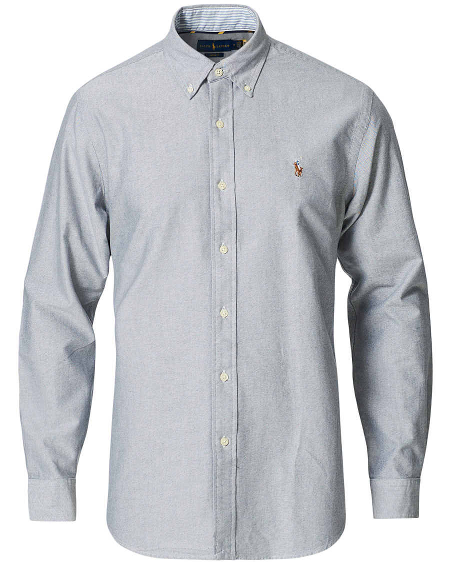 Herre | Skjorter | Polo Ralph Lauren | Custom Fit Oxford Button Down Shirt Slate