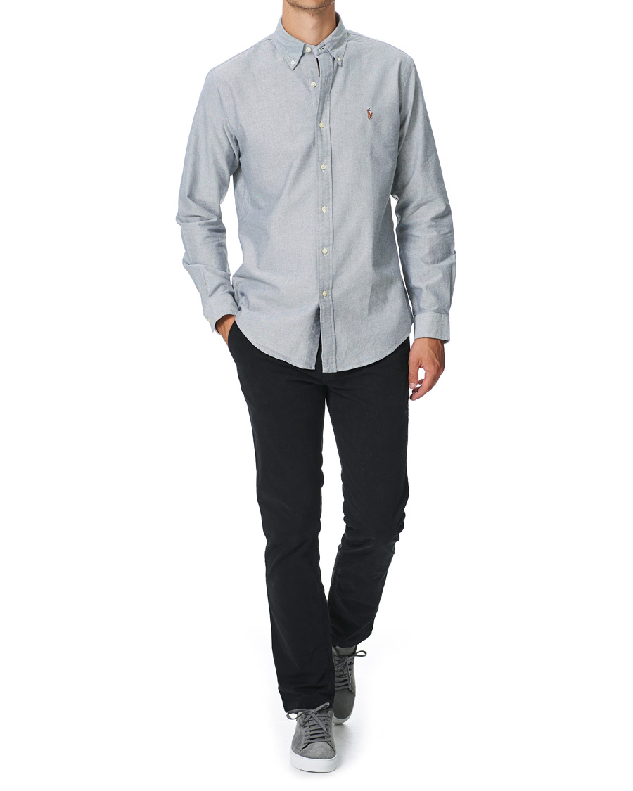 Herre | Skjorter | Polo Ralph Lauren | Custom Fit Oxford Button Down Shirt Slate