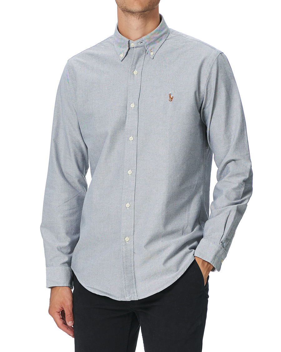 Herre | Skjorter | Polo Ralph Lauren | Custom Fit Oxford Button Down Shirt Slate
