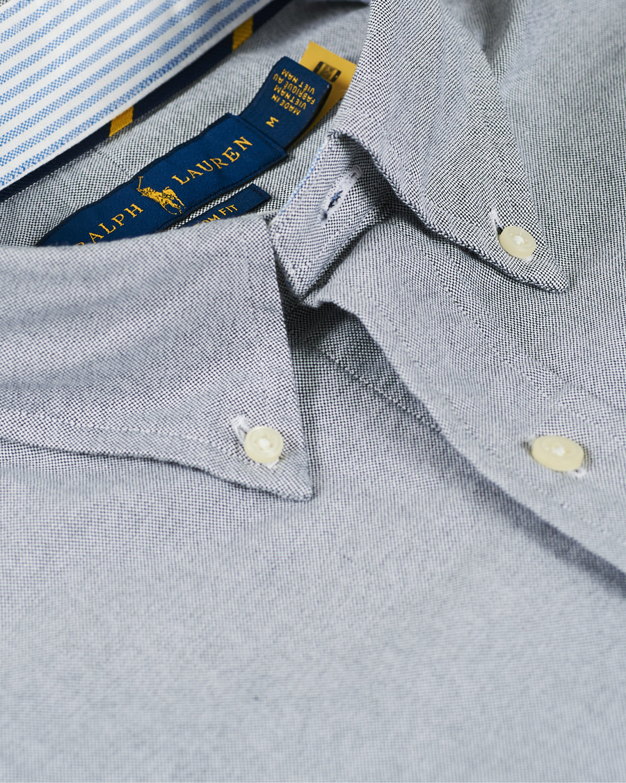 Herre | Skjorter | Polo Ralph Lauren | Custom Fit Oxford Button Down Shirt Slate