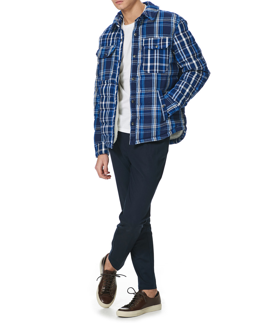 Herre | Jakker | Polo Ralph Lauren | Terra Padded Checked Shirt Jacket Blue