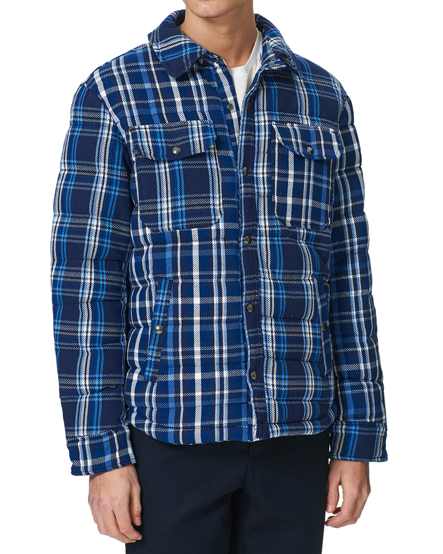 Herre | Jakker | Polo Ralph Lauren | Terra Padded Checked Shirt Jacket Blue