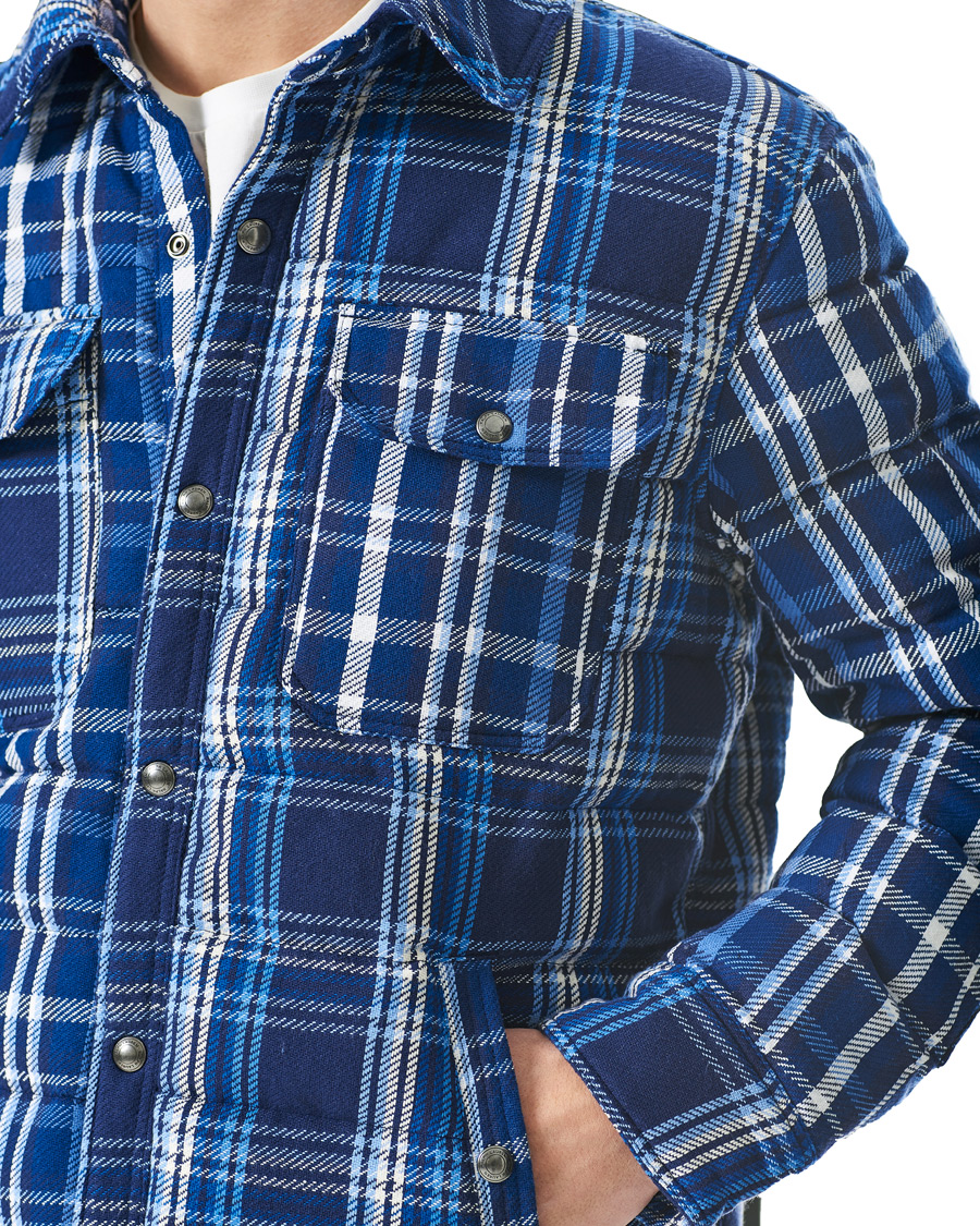 Herre | Jakker | Polo Ralph Lauren | Terra Padded Checked Shirt Jacket Blue