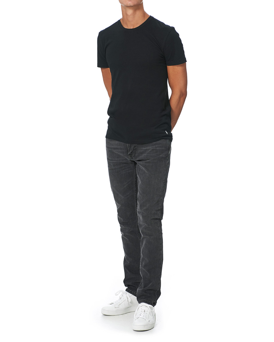 Herre | T-Shirts | Polo Ralph Lauren | 3-Pack Crew Neck Tee Black/Charcoal/Eaton Red