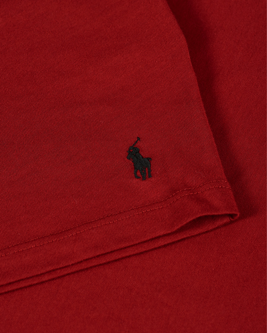 Herre | T-Shirts | Polo Ralph Lauren | 3-Pack Crew Neck Tee Black/Charcoal/Eaton Red