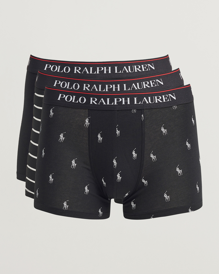 Herre | Undertøj | Polo Ralph Lauren | 3-Pack Trunk Black/Stripe/Pony