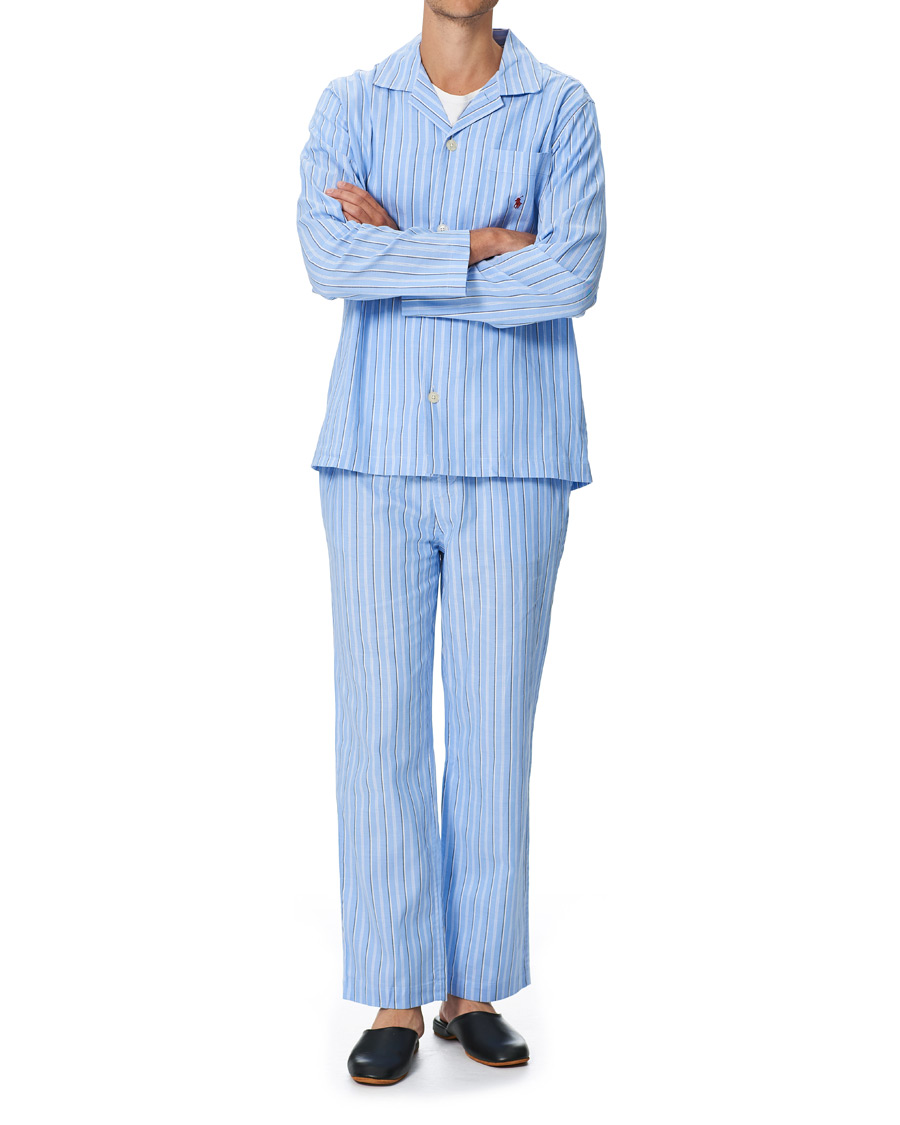 Herre | Pyjamas & Morgenkåber | Polo Ralph Lauren | Cotton Pyjama Set Blue Stripe