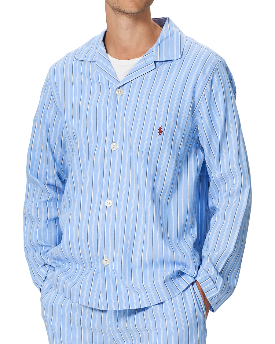 Herre | Pyjamas & Morgenkåber | Polo Ralph Lauren | Cotton Pyjama Set Blue Stripe