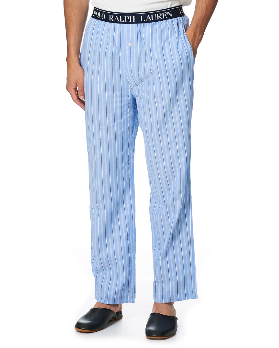 Herre | Pyjamas & Morgenkåber | Polo Ralph Lauren | Cotton Pyjama Set Blue Stripe