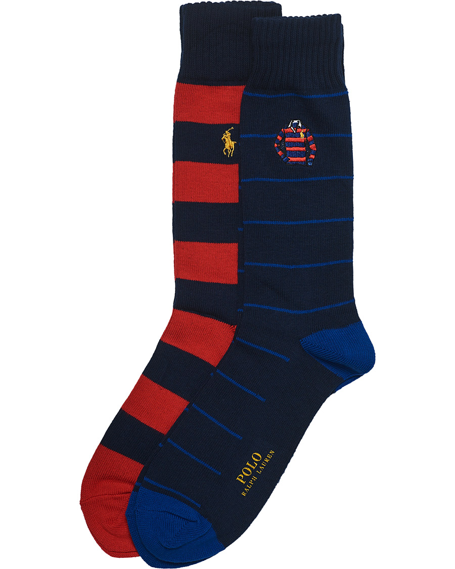 Herre | Undertøj | Polo Ralph Lauren | 2-Pack Embroidered Rugby Shirt Socks Blue