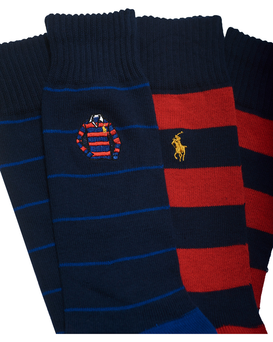 Herre | Undertøj | Polo Ralph Lauren | 2-Pack Embroidered Rugby Shirt Socks Blue