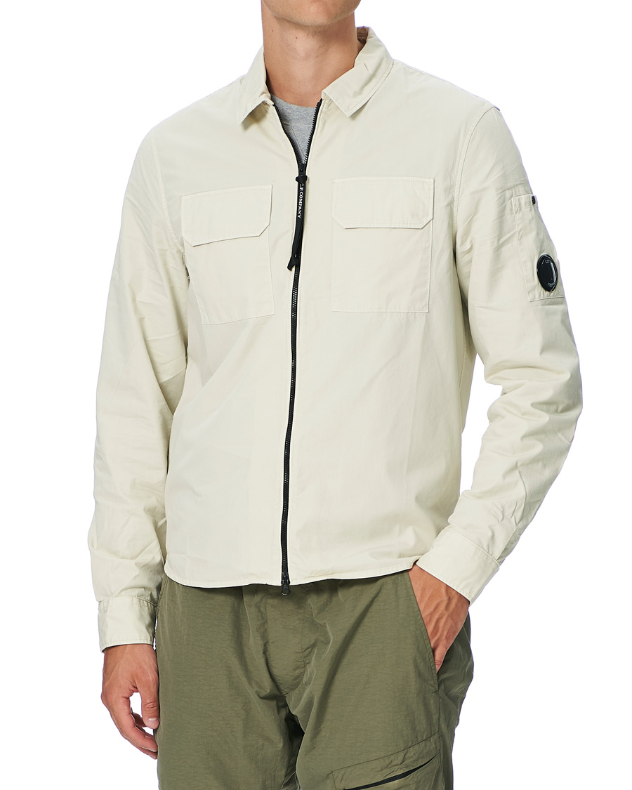 Herre | Skjorter | C.P. Company | Garment Dyed Overshirt Ecru