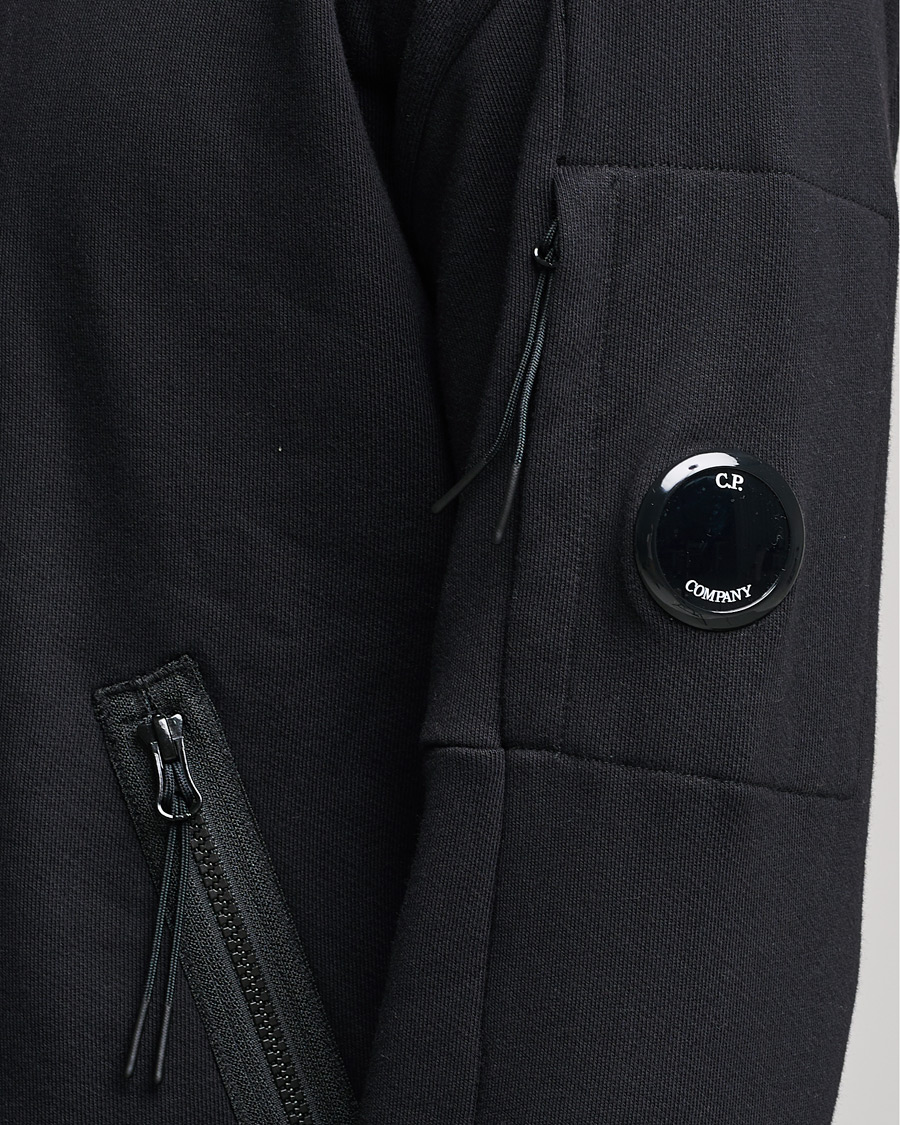 Herre | Trøjer | C.P. Company | Diagonal Raised Fleece Half Zip Lens Sweatshirt Black