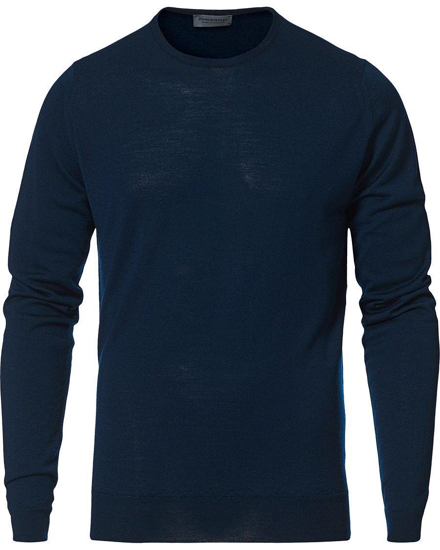 Herre | Trøjer | John Smedley | Lundy Extra Fine Merino Crew Neck Orion Green