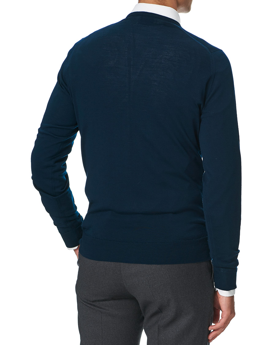 Herre | Trøjer | John Smedley | Lundy Extra Fine Merino Crew Neck Orion Green