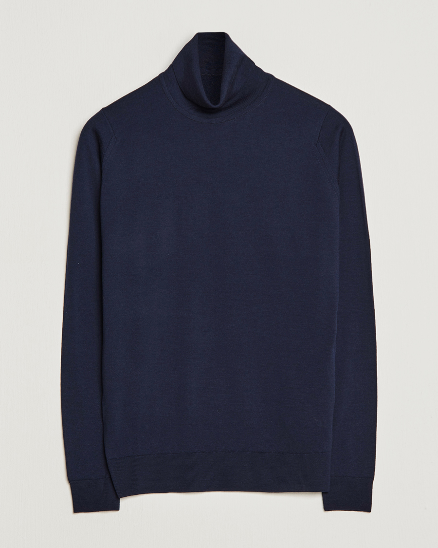 Herre | Trøjer | John Smedley | Cherwell Extra Fine Merino Rollneck Midnight