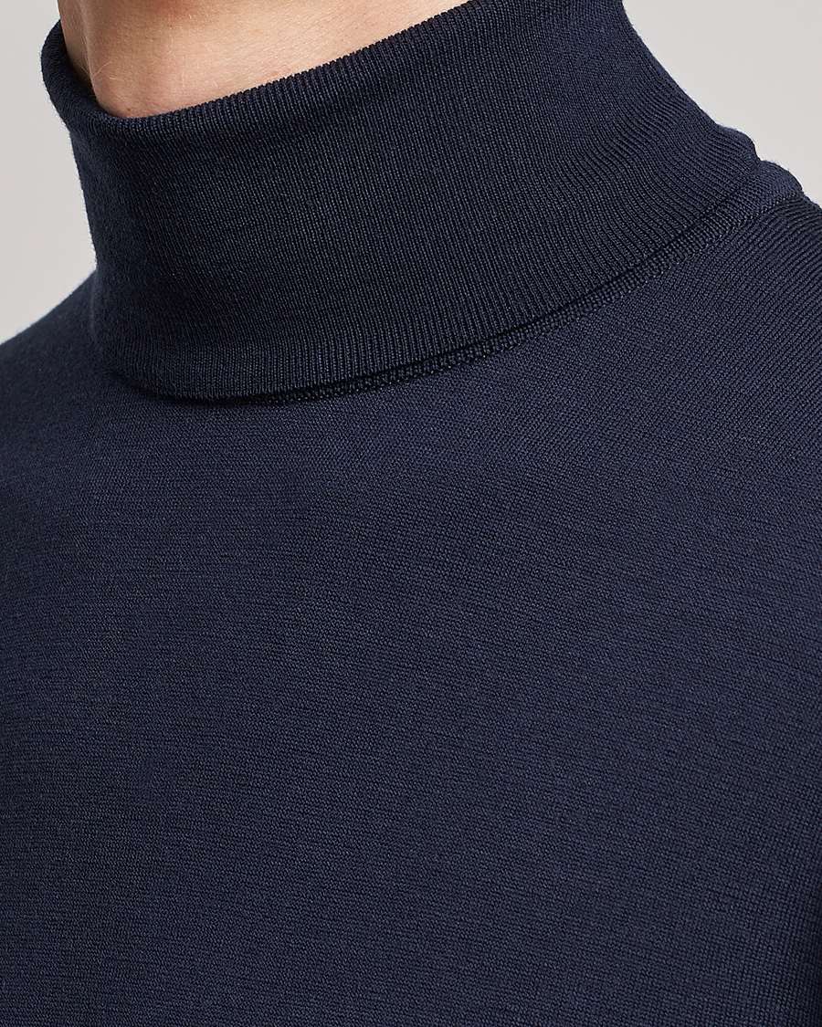 Herre | Trøjer | John Smedley | Cherwell Extra Fine Merino Rollneck Midnight