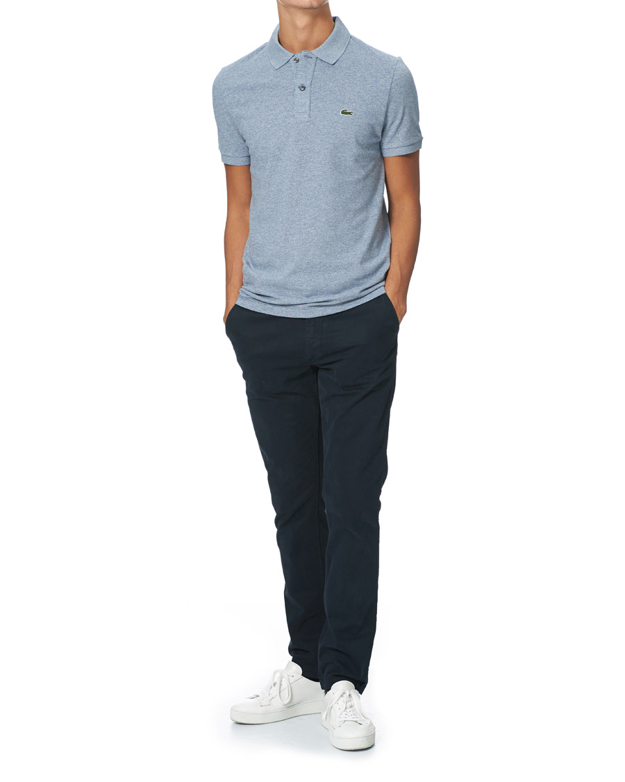 Herre | Polotrøjer | Lacoste | Slim Fit Polo Piké Light Indigo Blue