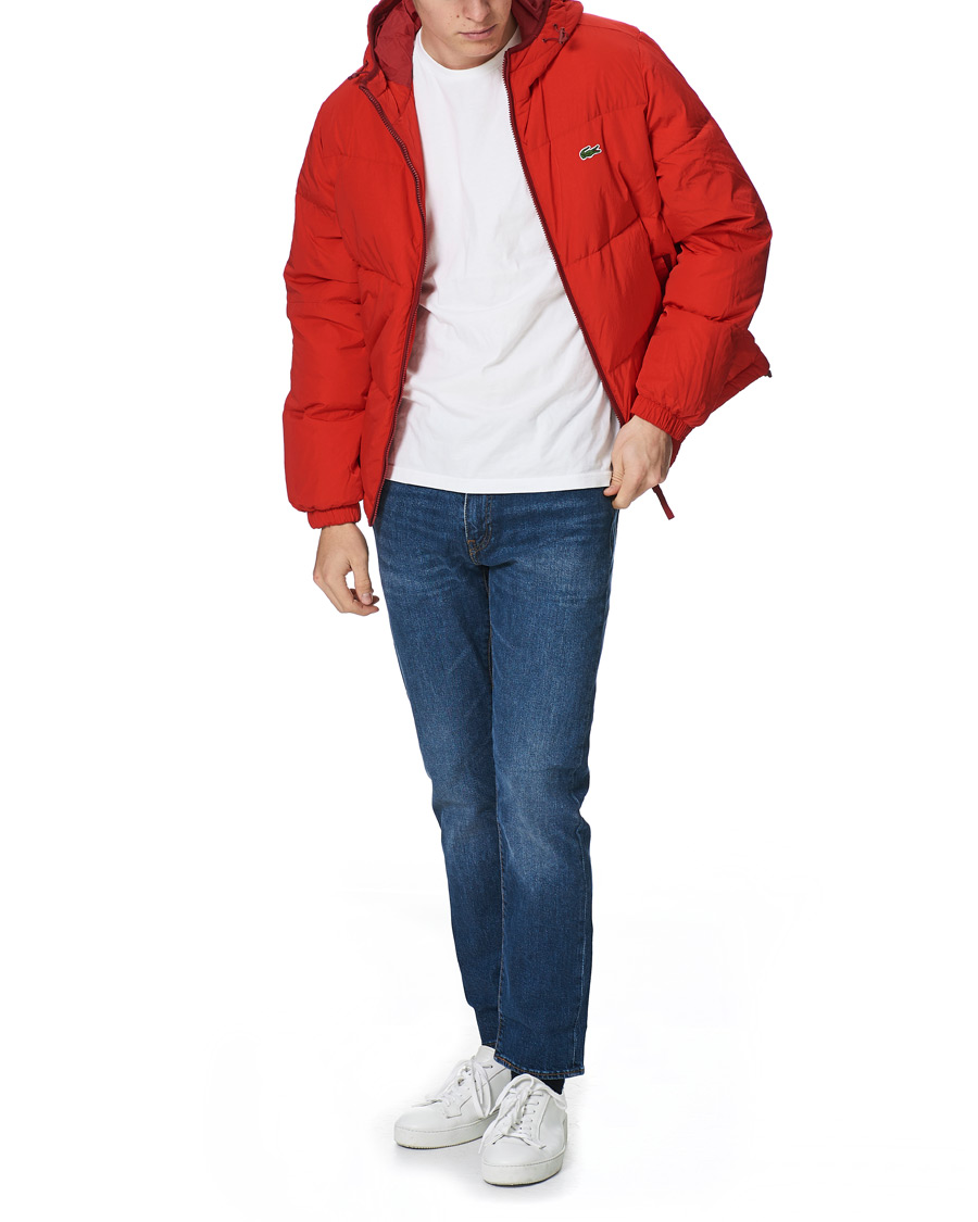 Herre | Jakker | Lacoste | Down Hooded Jacket Red