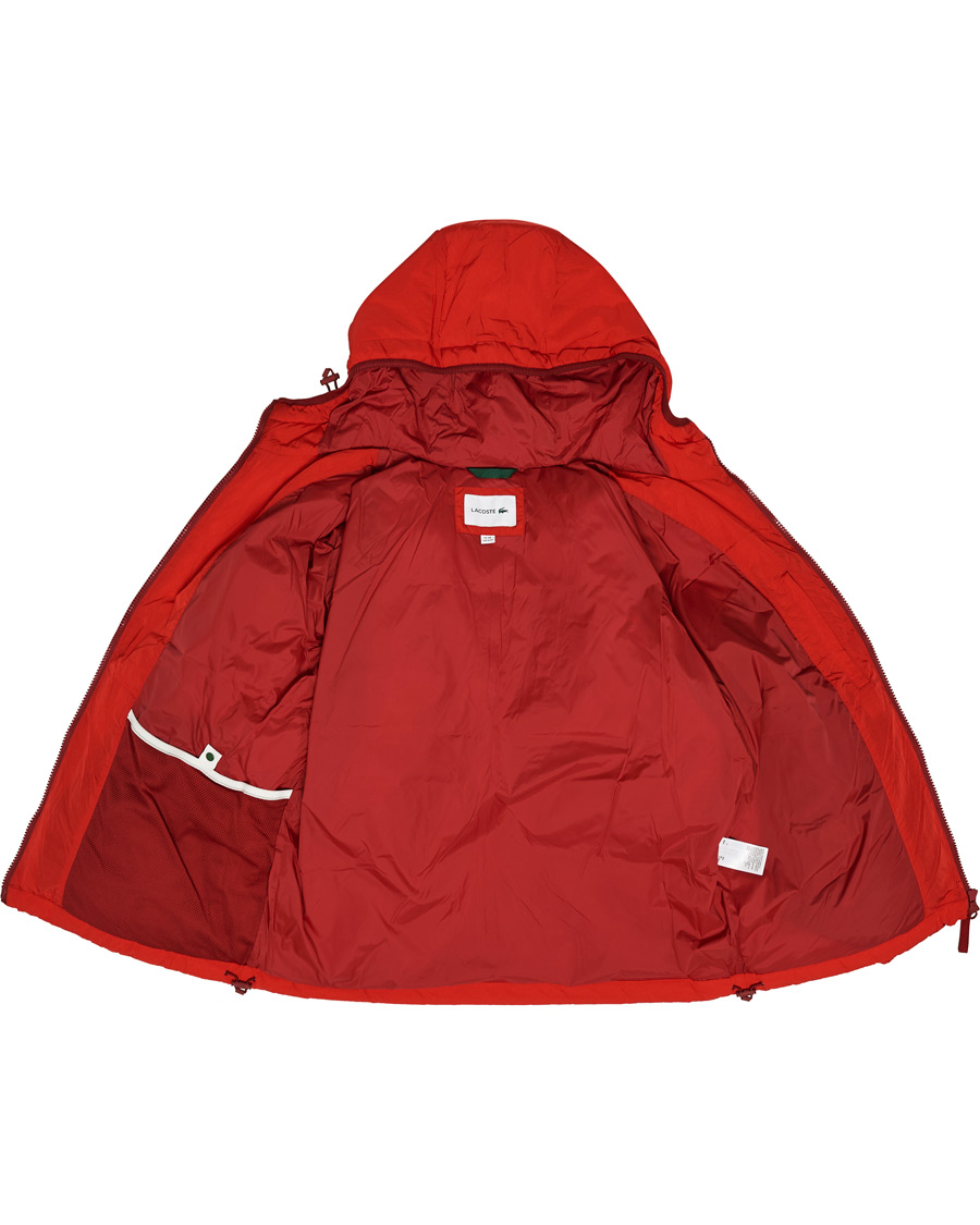 Herre | Jakker | Lacoste | Down Hooded Jacket Red