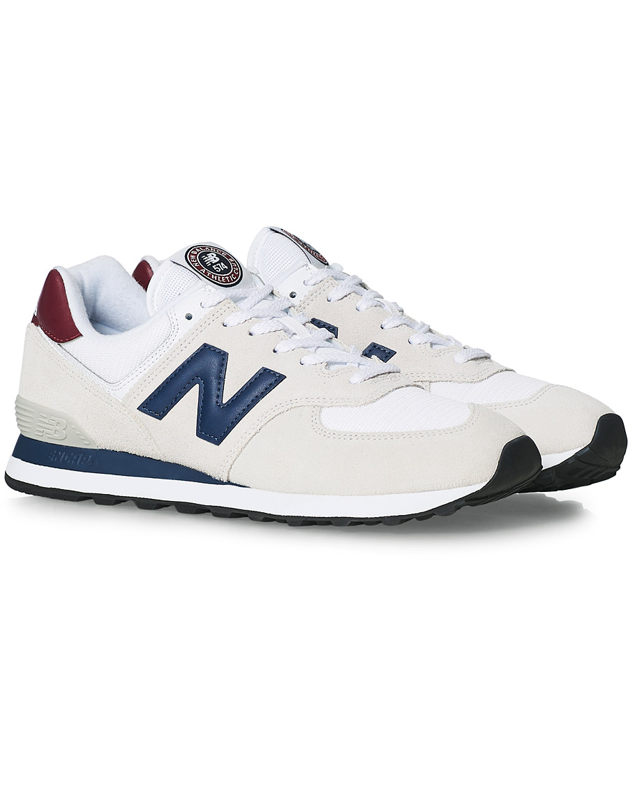 Herre | New Balance 574 Sneaker White/Navy | New Balance | 574 Sneaker White/Navy