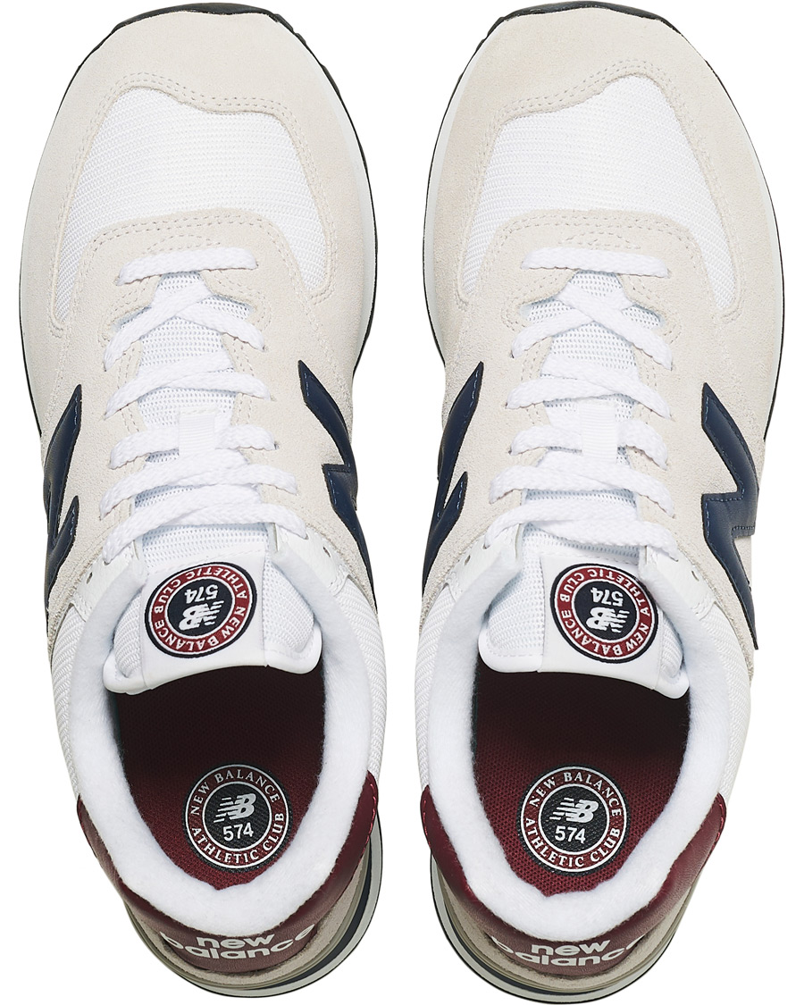 Herre | New Balance 574 Sneaker White/Navy | New Balance | 574 Sneaker White/Navy
