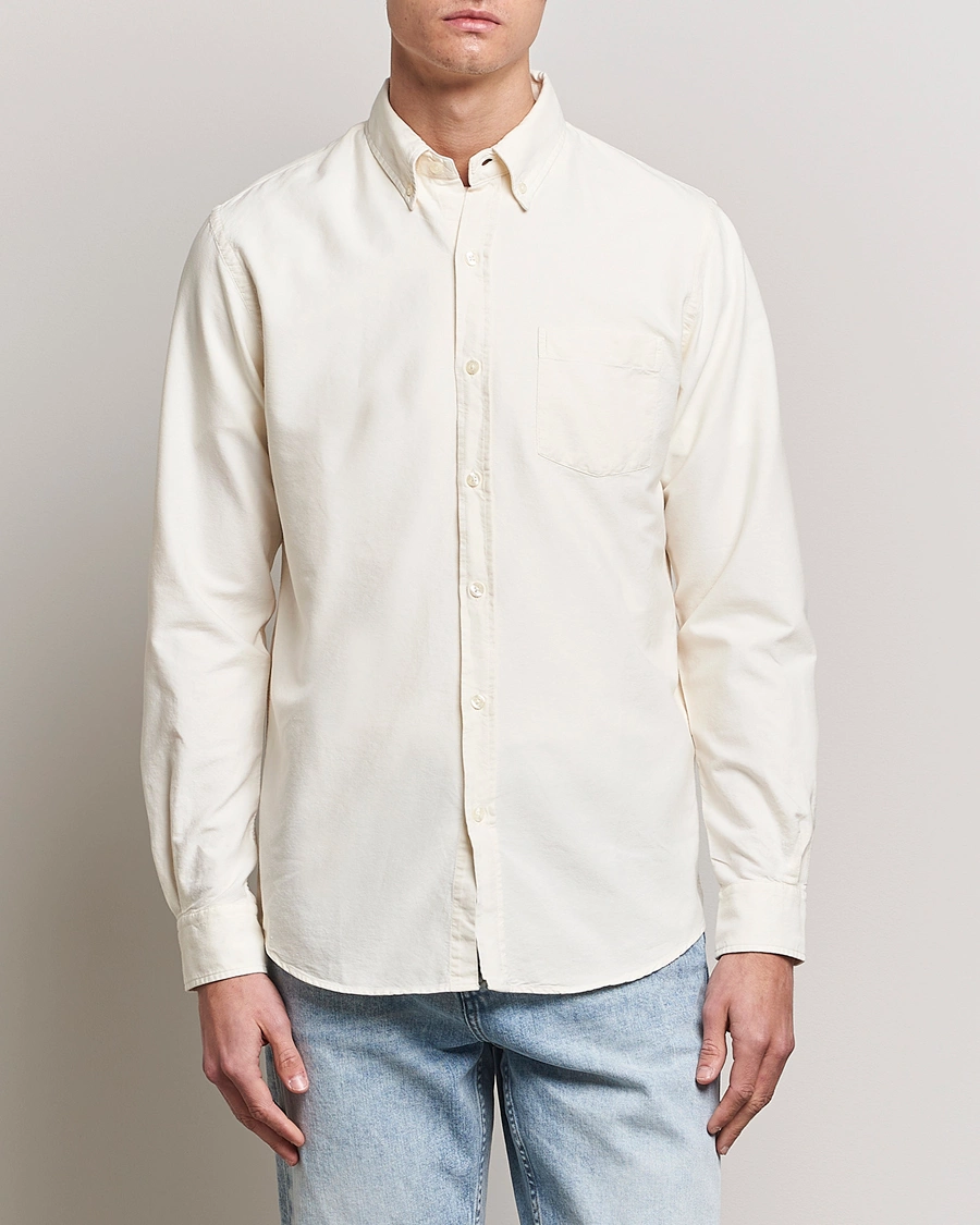 Men | Oxford Shirts | Colorful Standard | Classic Organic Oxford Button Down Shirt Ivory White